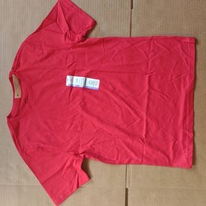 wonder nature Red Cotton Blend Shirt Big Boy's Size XL 14-16 (Extra Large)